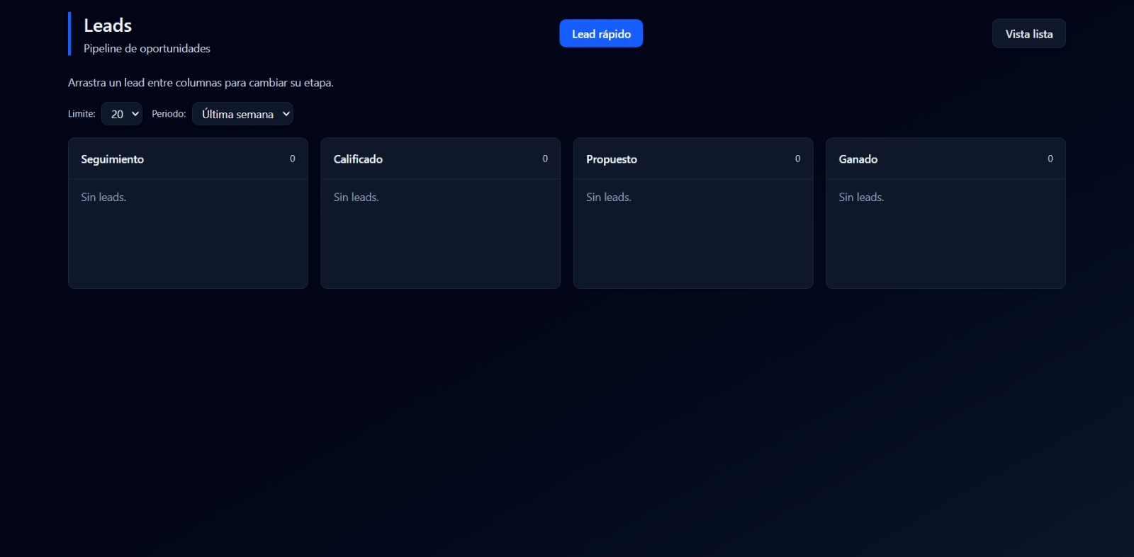 Captura del pipeline comercial